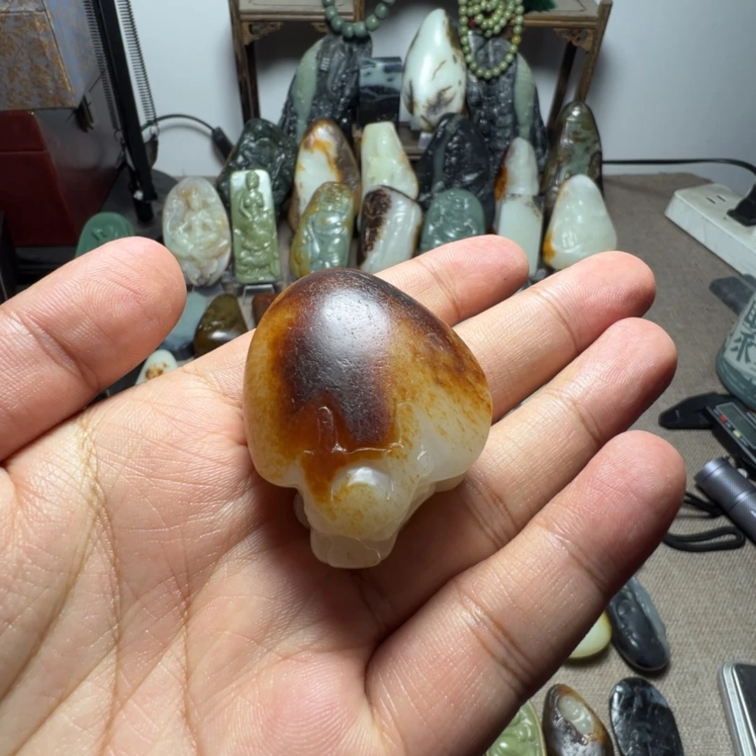 和田玉未镶嵌挂件龙龟