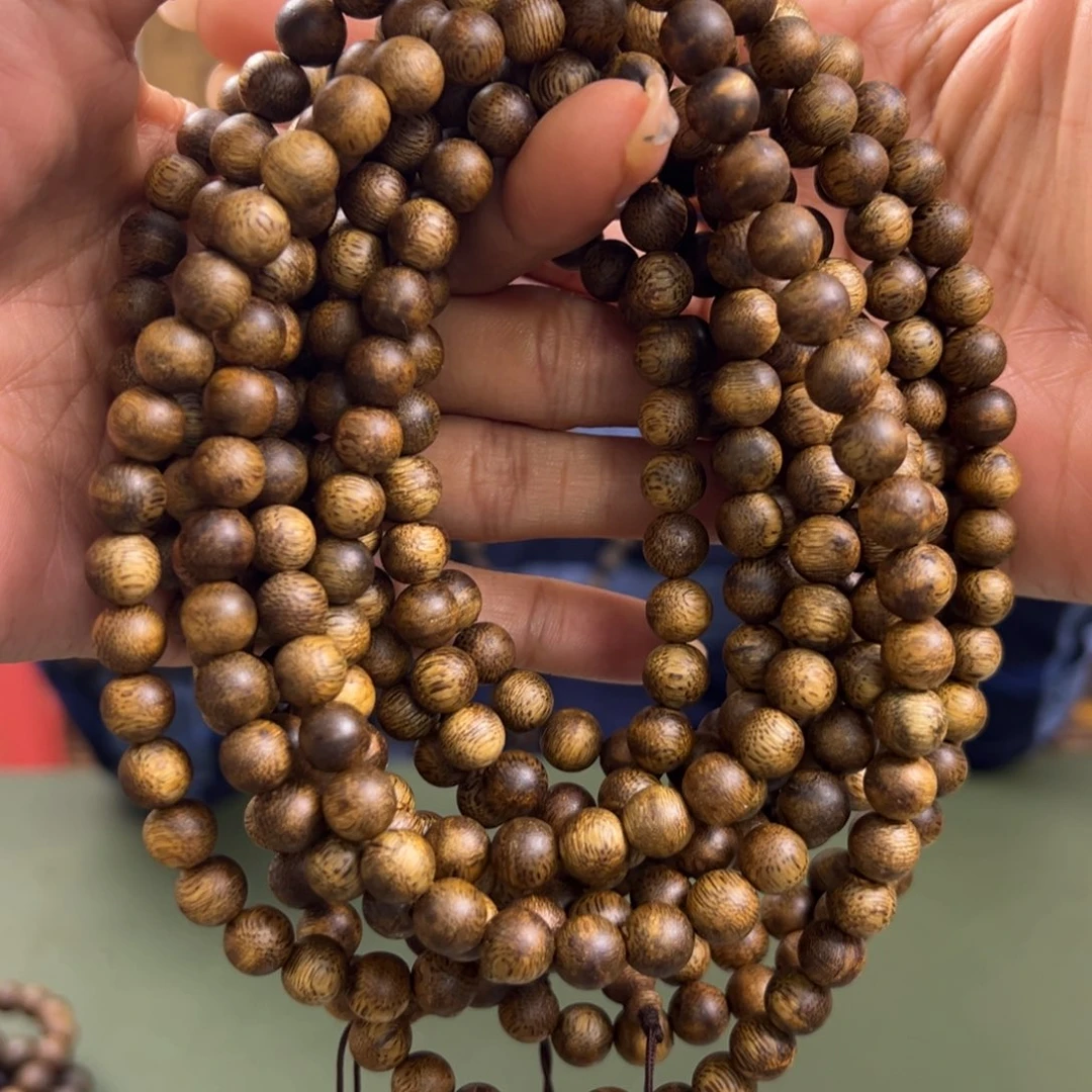 沉香手串海南老白棋卡8/21g多圈多样性发一