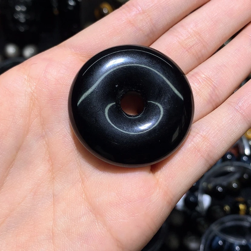 【闪购商品】未镶嵌黑曜岩珠宝奇石咖*