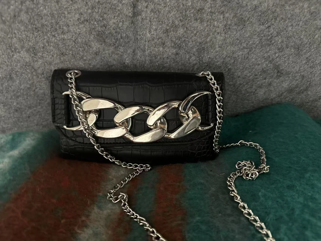 【笑姐定制】D1111 原创文艺范两用简约链条女款手拿信封单肩斜挎包