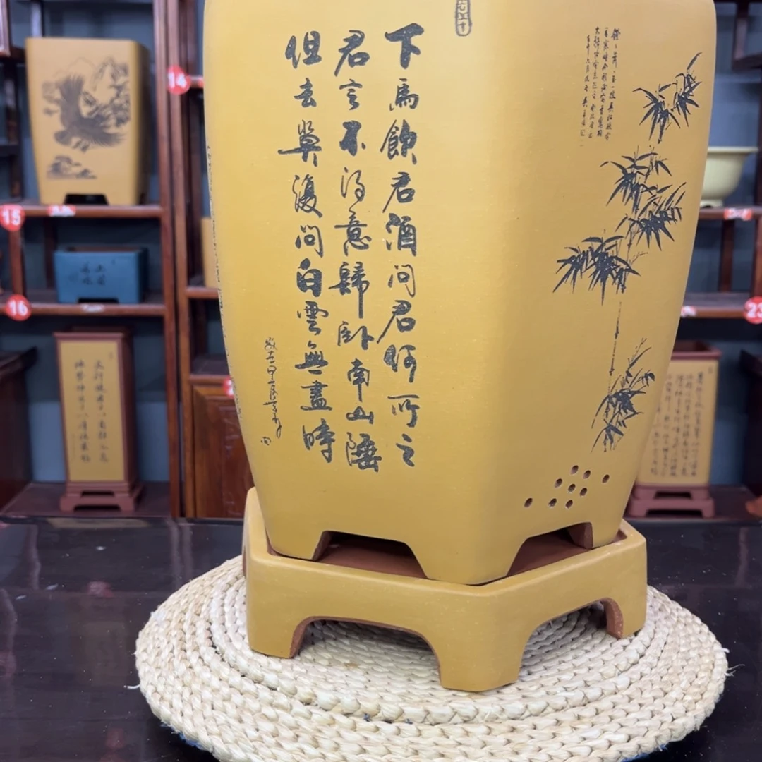 紫砂花盆影*紫砂花盆