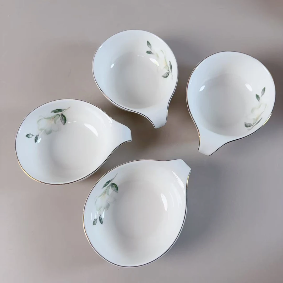 1126沁园春高端系列珐琅彩5.5英寸单把碗四只装长14高4.75