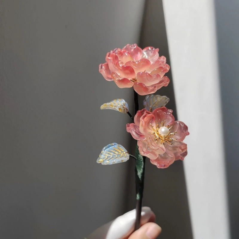 民族风发簪古风木簪花朵简约簪子高级盘发发钗女头饰复古发簪发饰