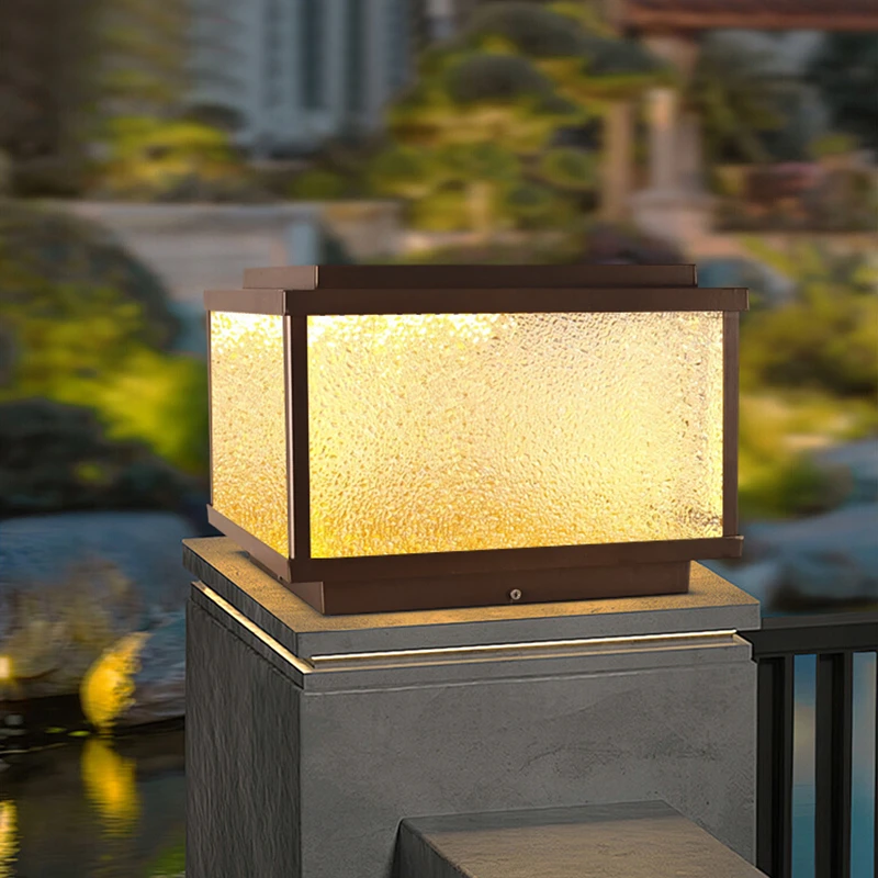 太阳能柱头灯户外庭院别墅大门两侧围墙柱子门柱院墙柱灯2025新款