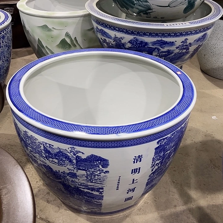 丰***乐景德镇陶瓷鱼缸艺术