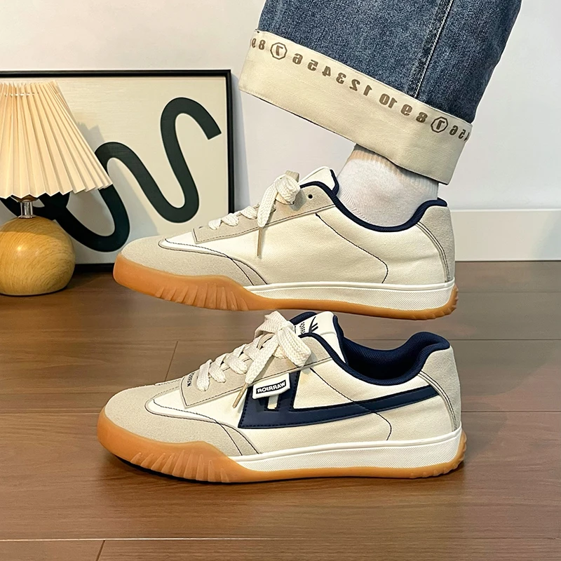 回力帆布鞋子男款百搭时尚ins潮流德训鞋春季小众休闲厚底小白鞋