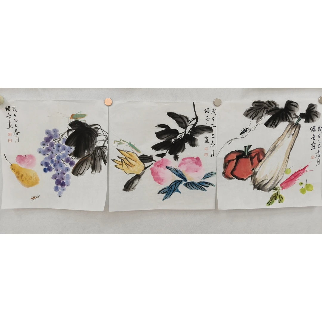 天津美院硕士黎夏威（修无）写意作品清供
