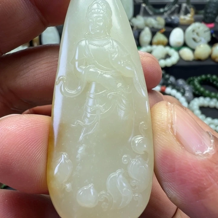 和田玉未镶嵌吊坠(不含链)