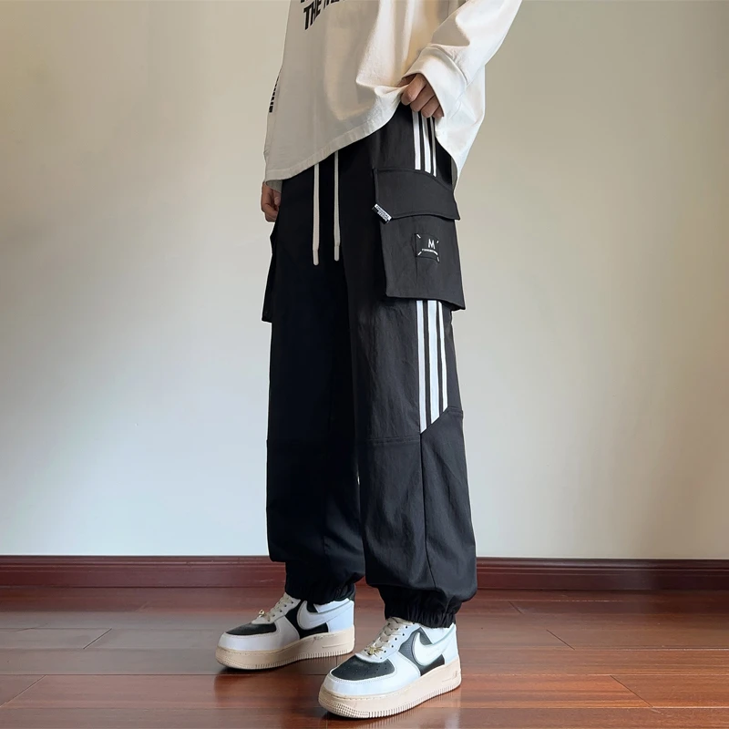 休闲裤2025春季新款内景大码男童男士马吉拉弹力衣服工装裤M-5X