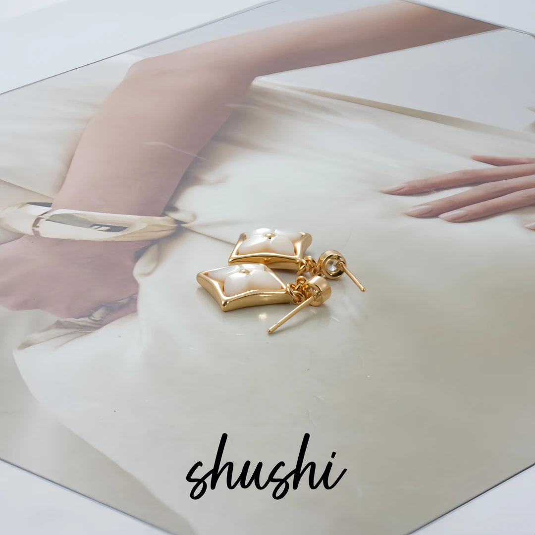 铜合金树脂耳饰 时尚经典轻奢气质百搭耳环8702