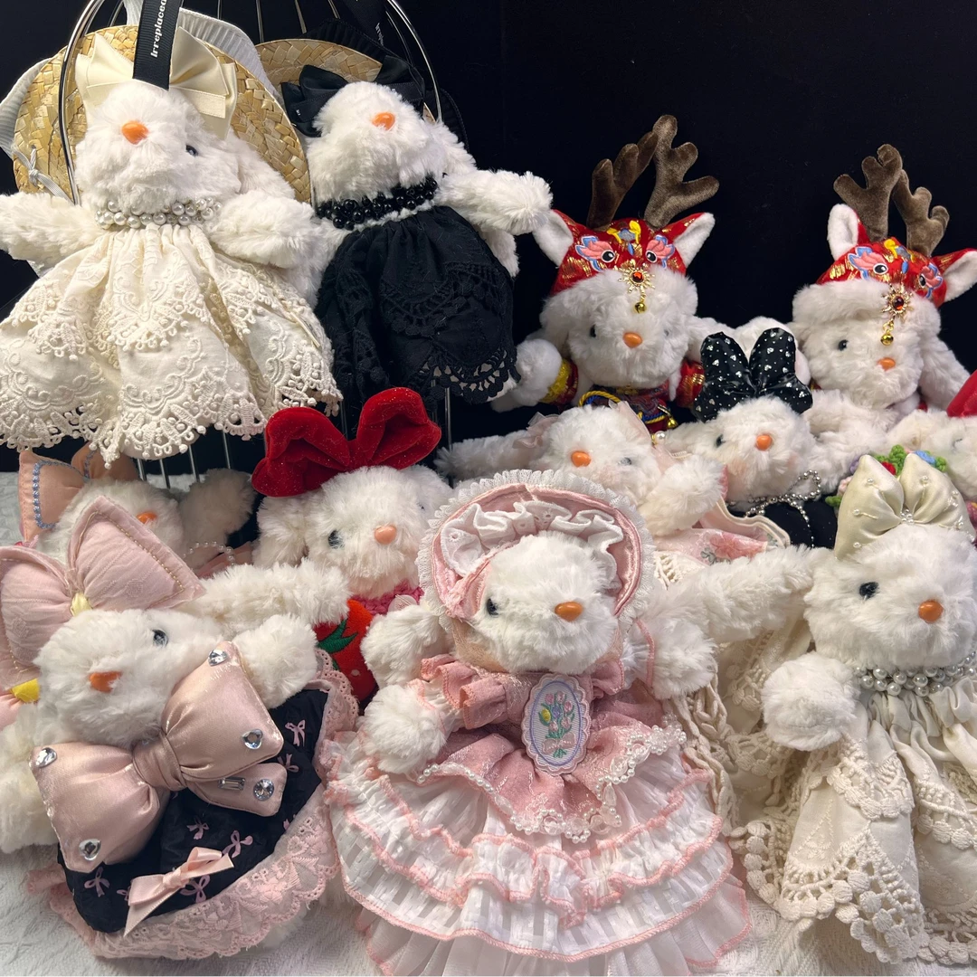 手工diy可爱垂耳兔钥匙扣挂件包挂毛绒玩具公仔摆件