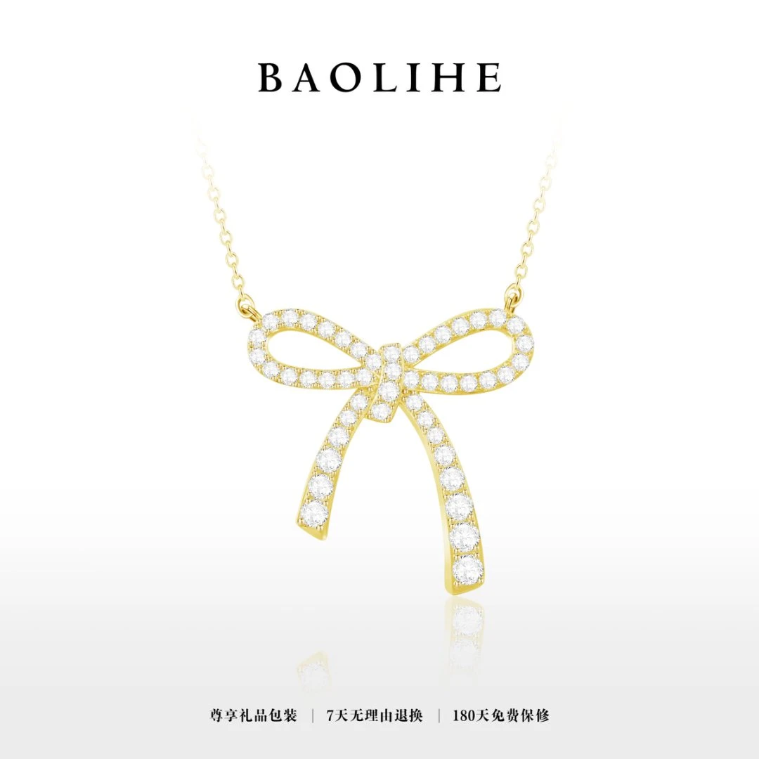 镀K金 心动白月光蝴蝶结韩女项链Y03
