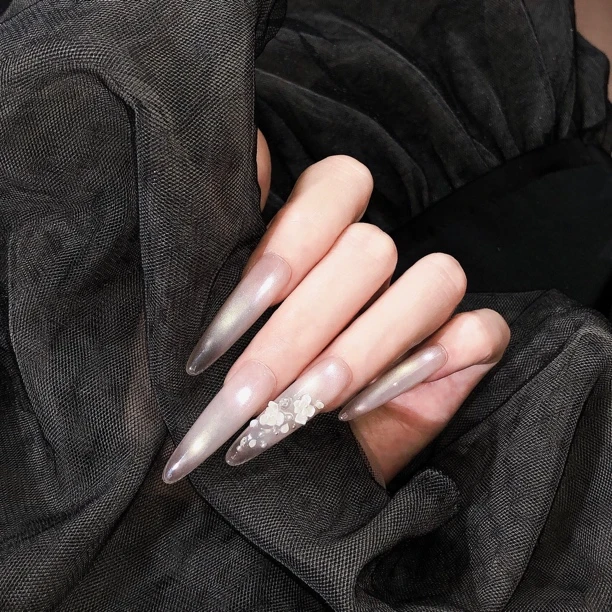 还行/猫眼雕花中长款短款纯手工穿戴甲