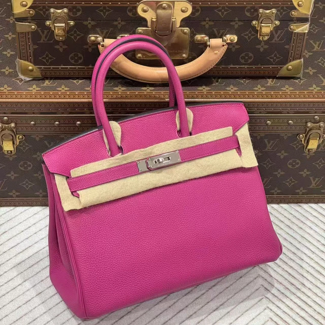 99新 Hermes/爱马仕 贝贝/a刻爱马仕玫瑰紫bk30包