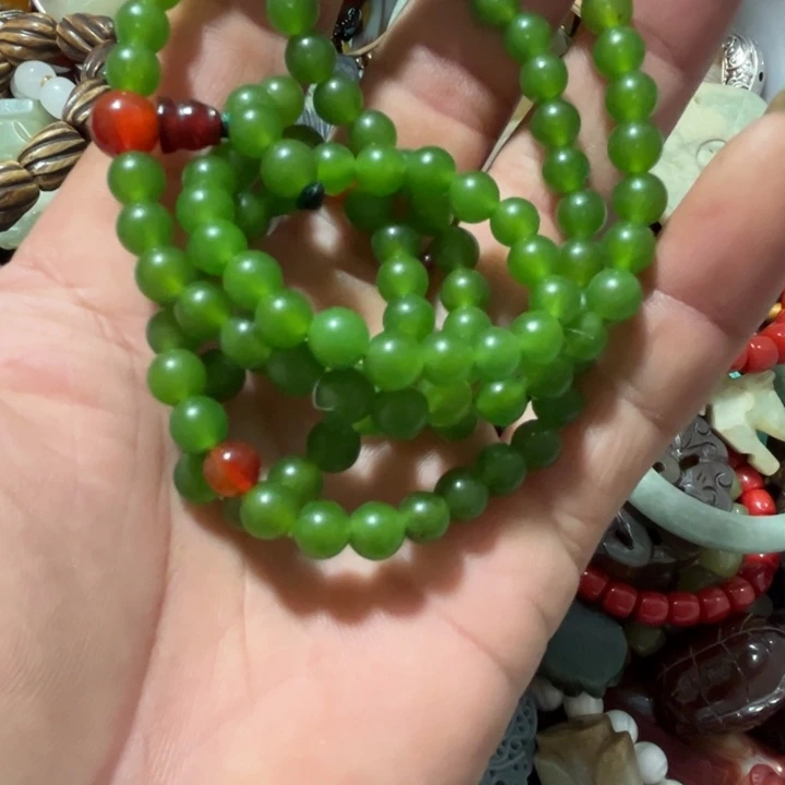 落***秋玛瑙/玉髓合金颈饰