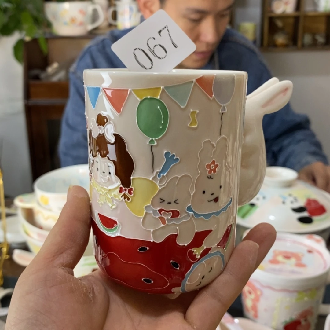 瓷片景德镇釉下彩手绘