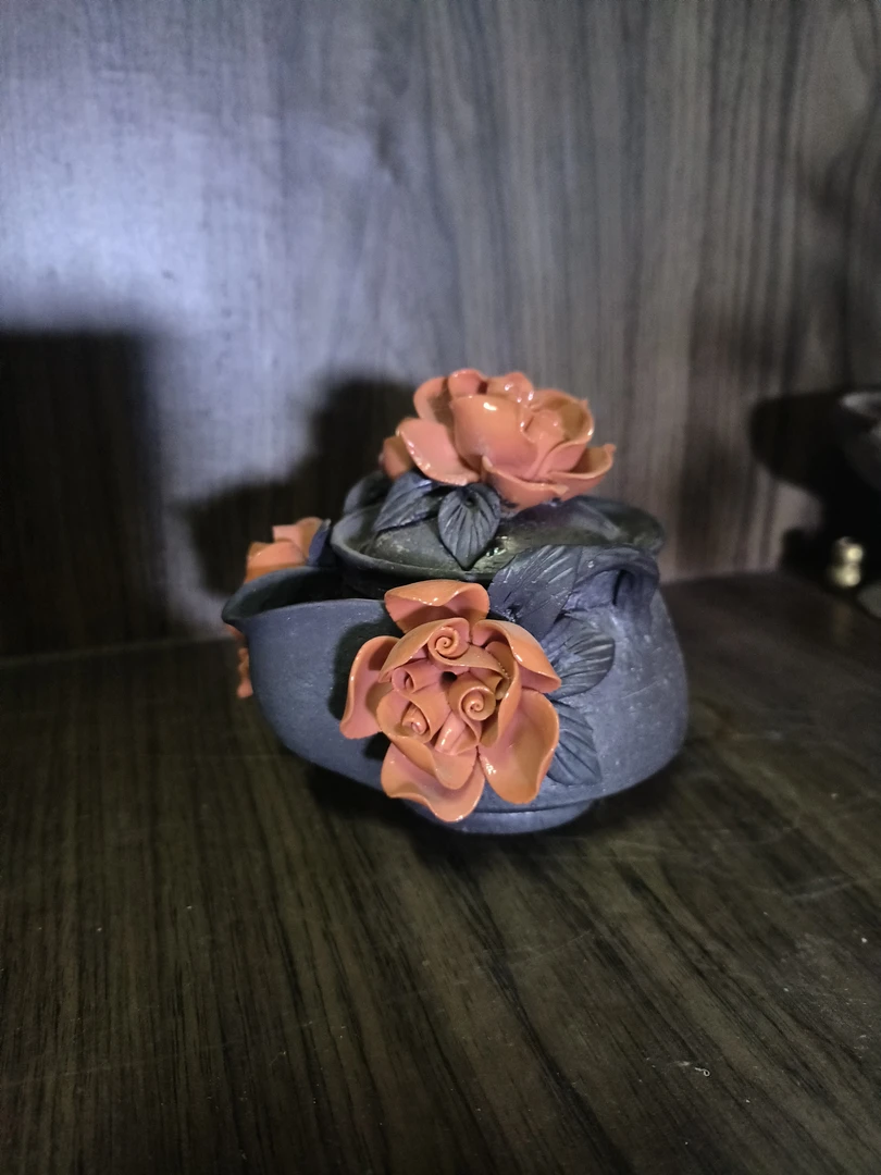 柴烧茶器 黑陶宝瓶 手抓壶 花宝瓶  手工拉坯
