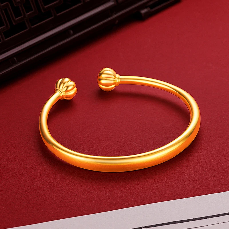 合金手镯 【中阿】 迪拜锡金南瓜开口手镯SM