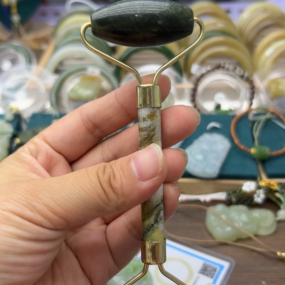 蛇纹石玉合金按摩滚