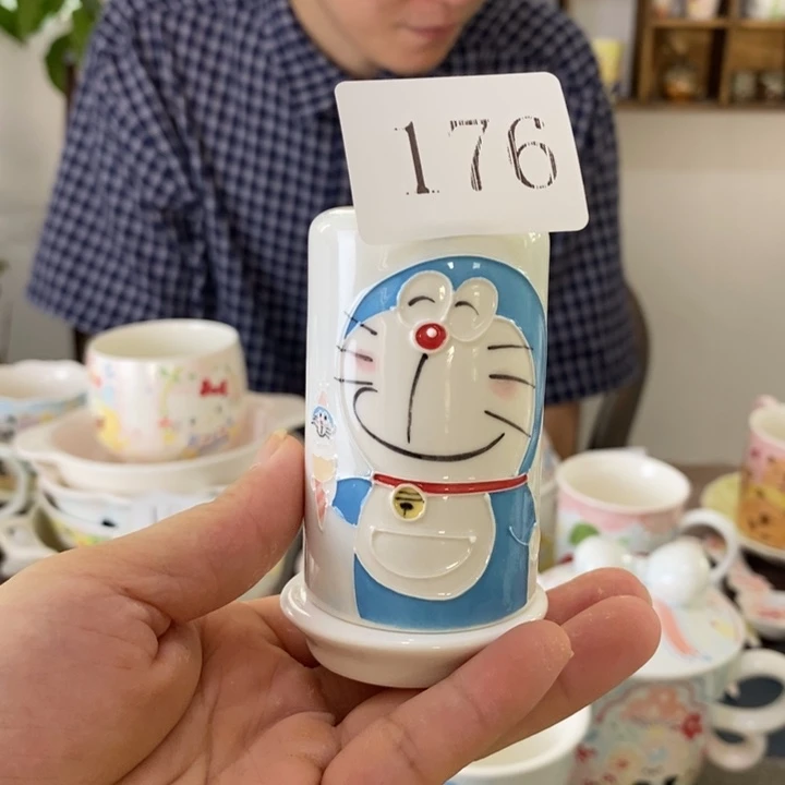 青****瓷片景德镇釉下彩手绘