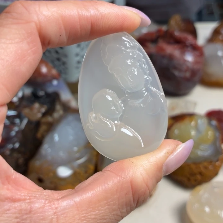 玛瑙/玉髓未镶嵌吊坠(不含链)