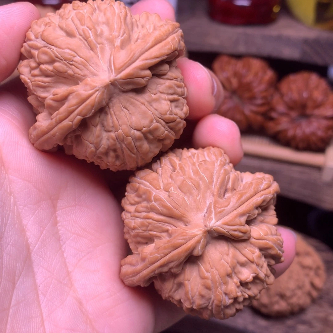 中***么把件文玩核桃46全品白狮子