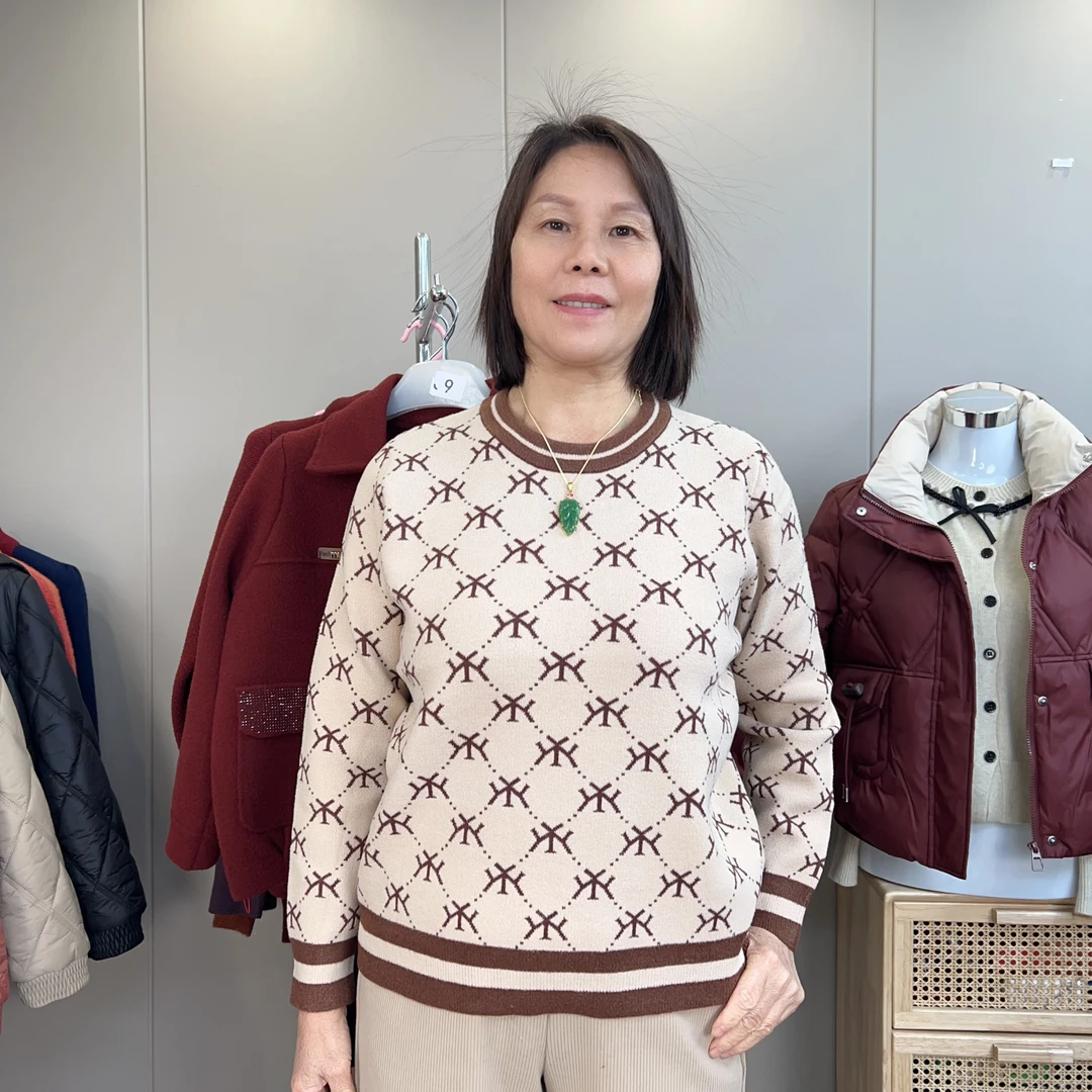 2024秋冬新款高档毛衣休闲针织毛衣气质休闲毛衣针织毛衫圆领打底