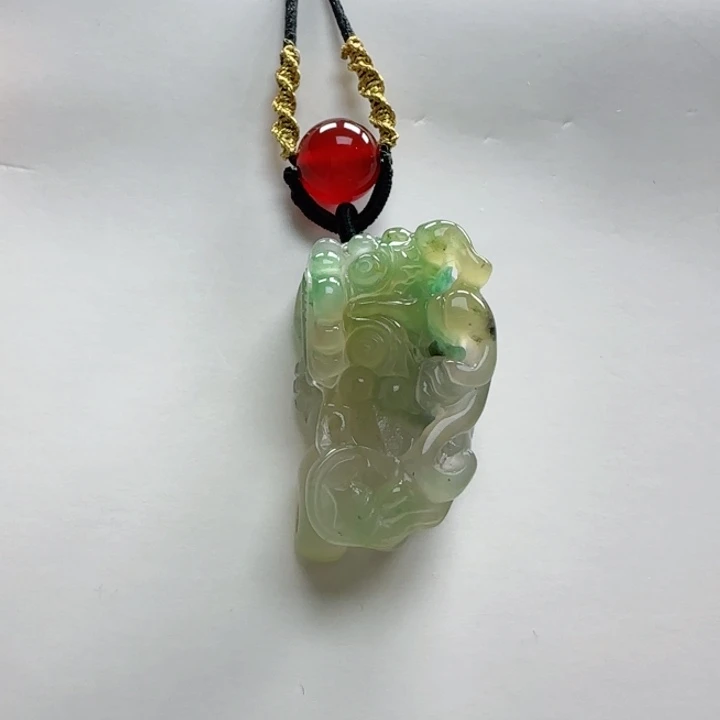 石英质玉（非洲翠）未镶嵌吊坠(不含链)