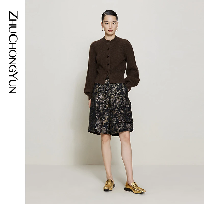 【平子精选】ZHUCHONGYUN加厚新中式针织开衫毛衣