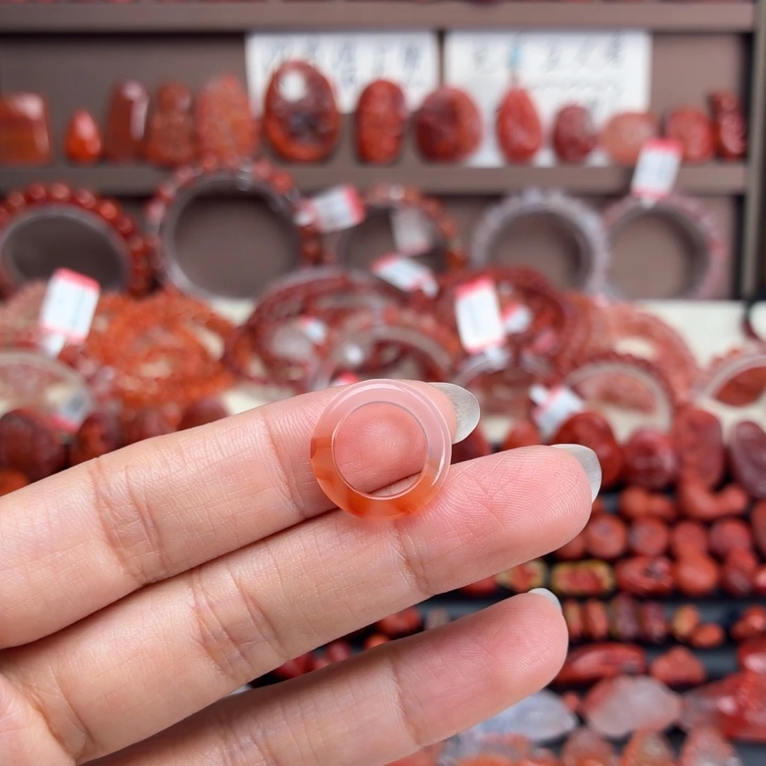 南红玛瑙未镶嵌颈饰跑环11+