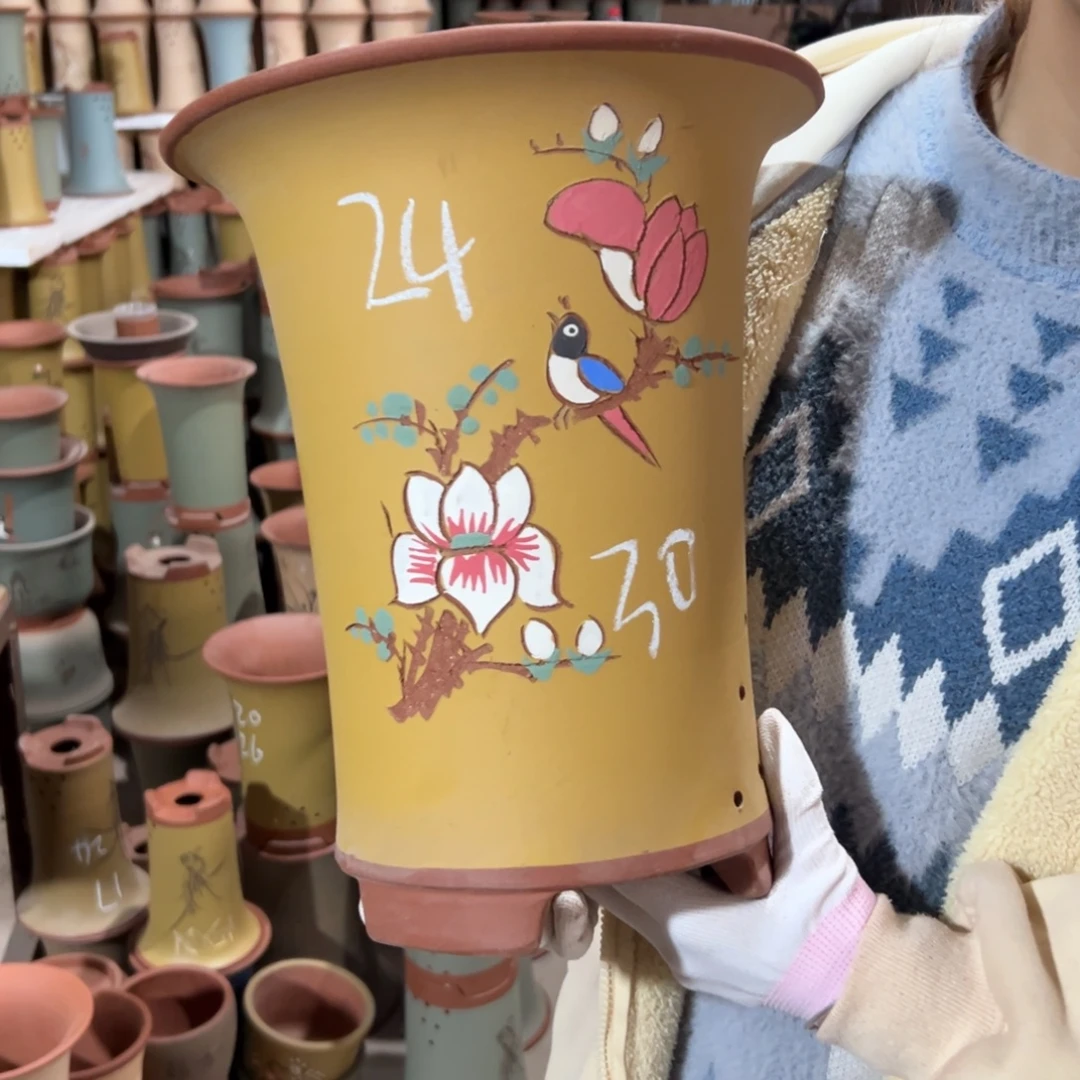 宜兴川阁紫砂花盆单个