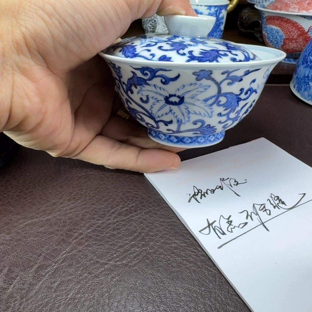皮***角瓷片当代景德镇陶瓷手绘茶具
