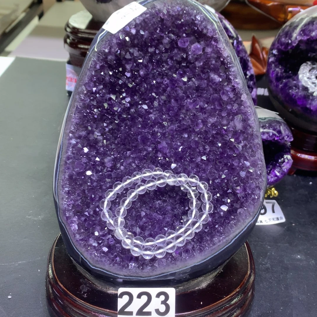 摆件紫晶未镶嵌水晶