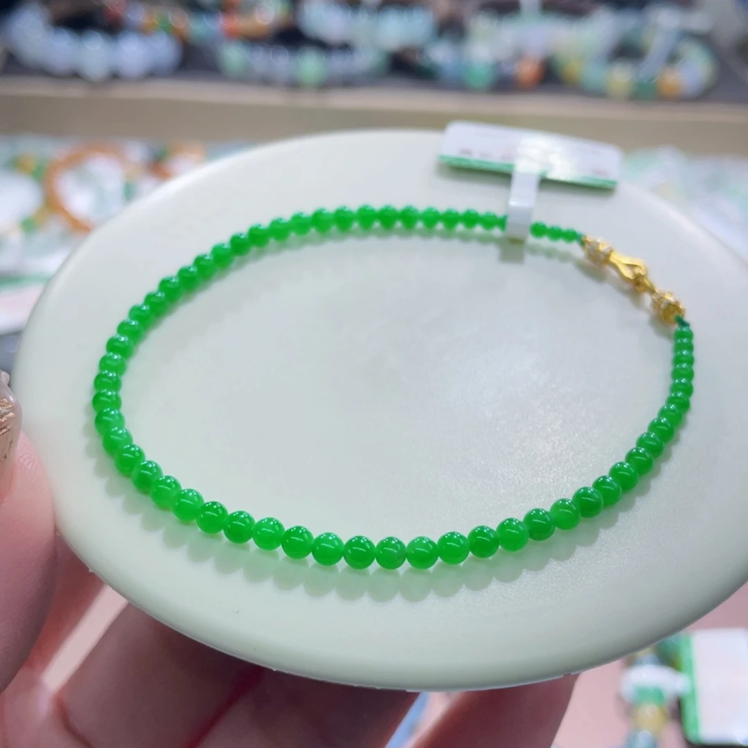 未镶嵌手链翡翠正阳绿卡2-3