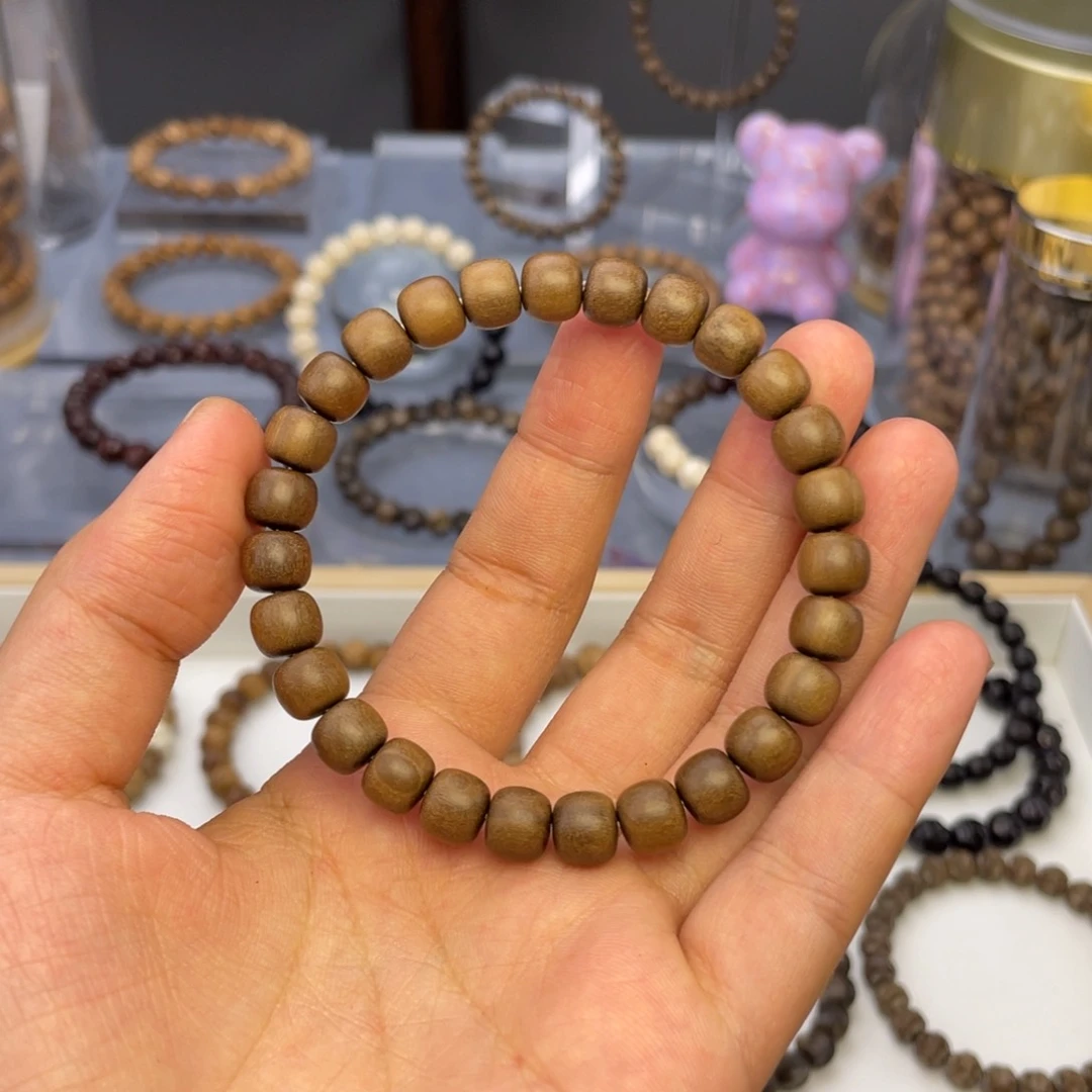 檀香木无事牌—**？黑肉焦糖老山老形78