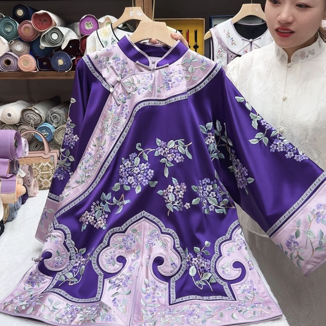 苏绣太太服桂花胸围118衣长75