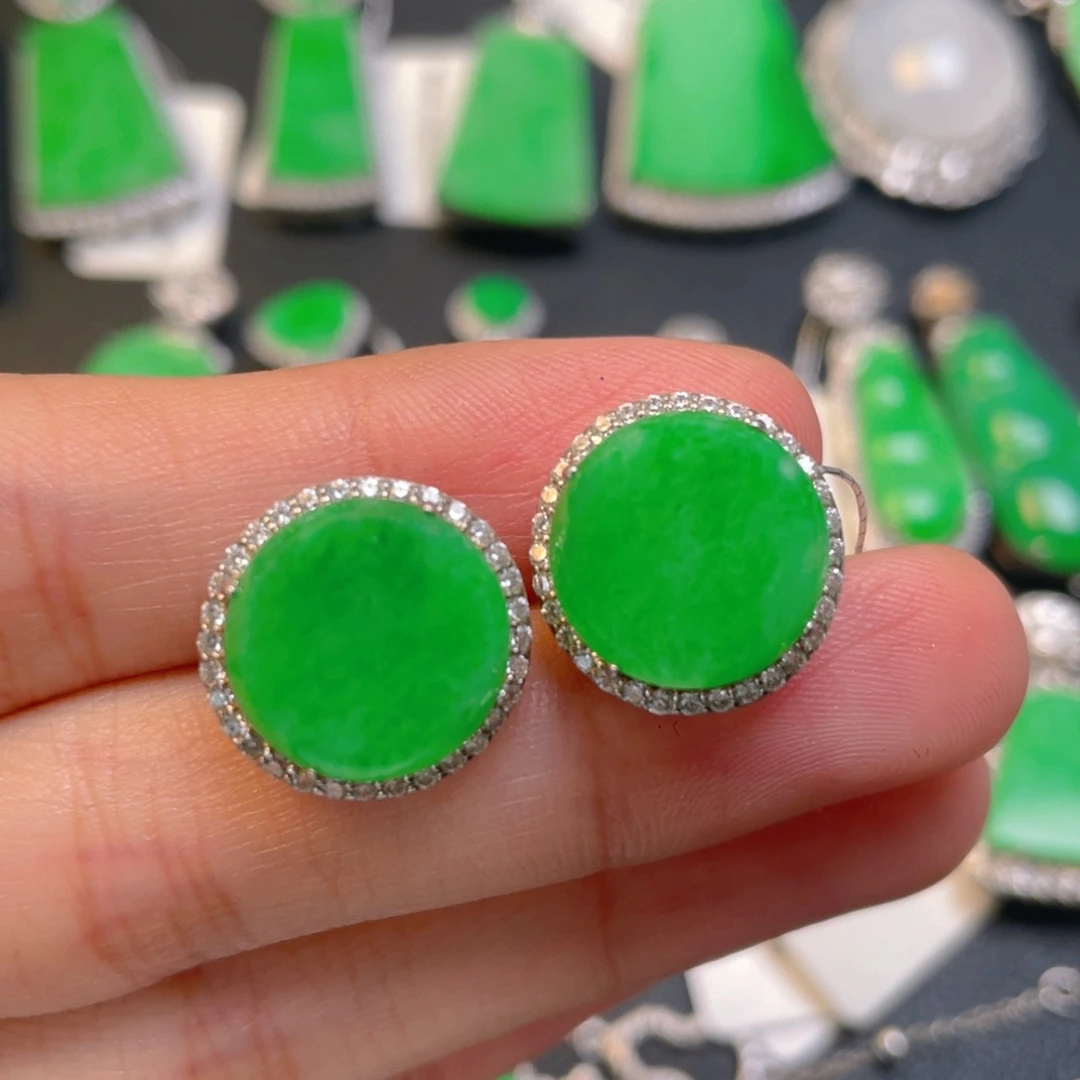 翡翠银S925镶嵌颈饰