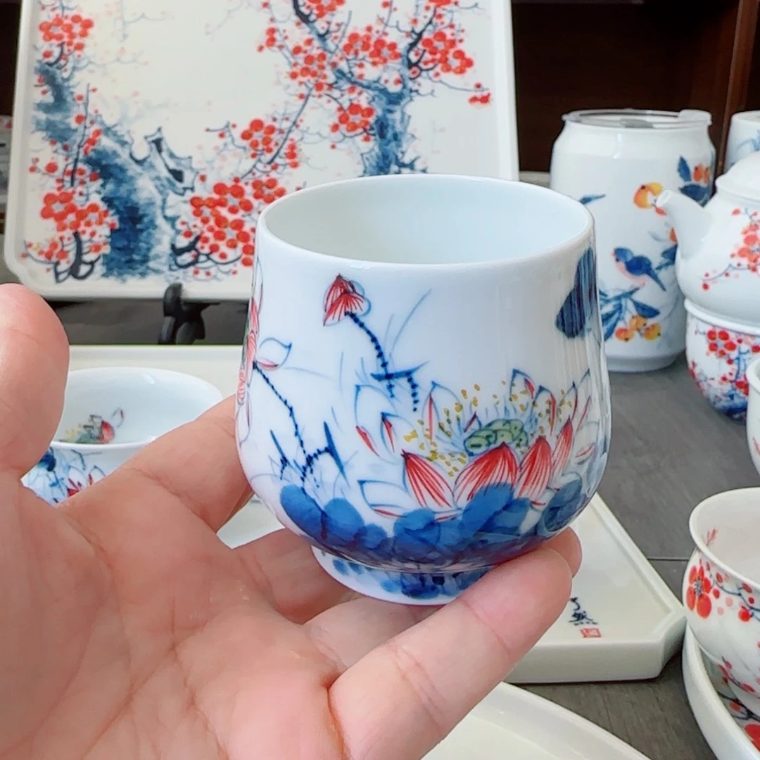 景德镇釉下青花五彩手绘
