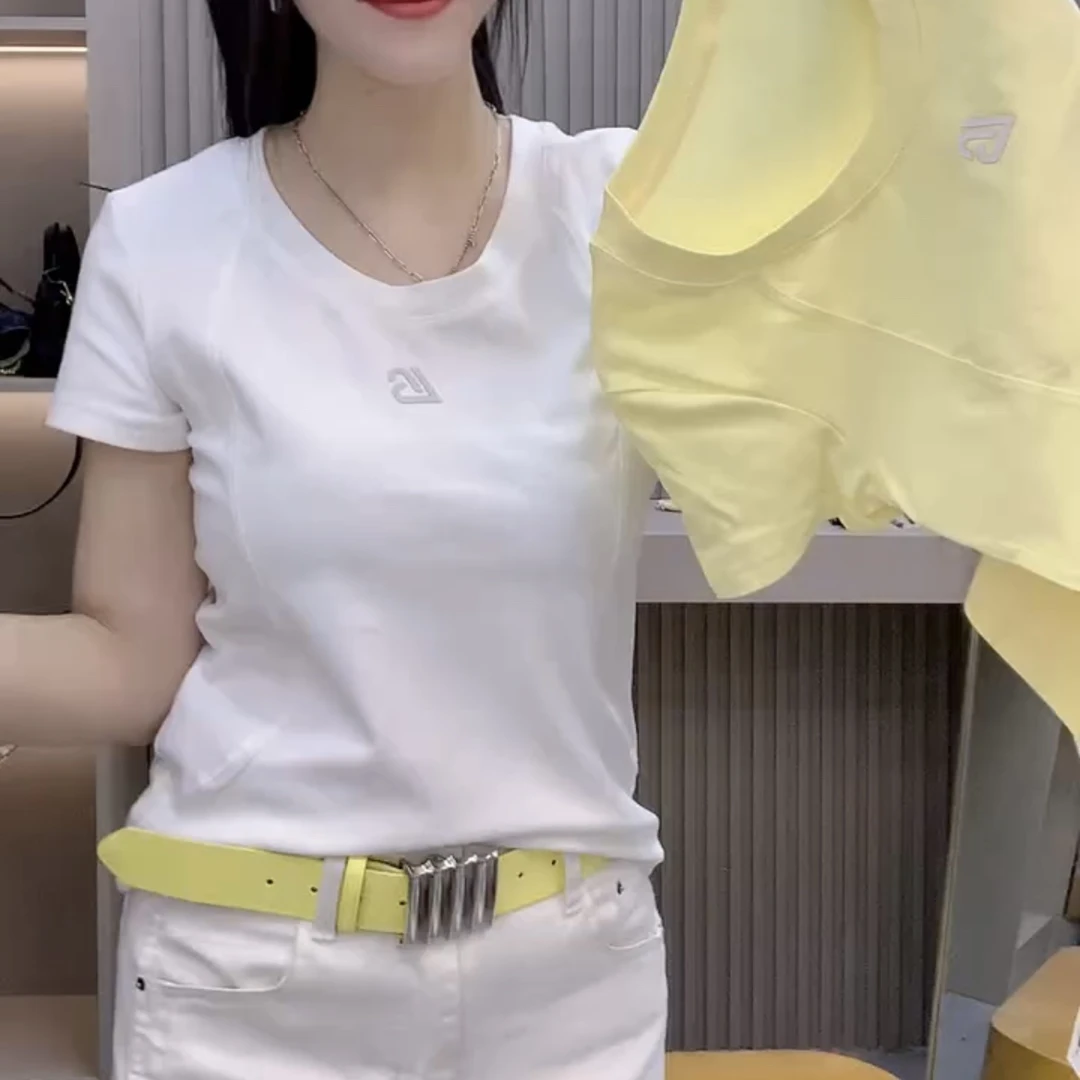 短袖女修身型T恤休闲半袖上衣洋气修身显瘦