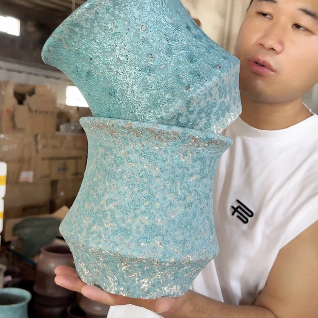 紫砂花盆杨杨花盆0925-596