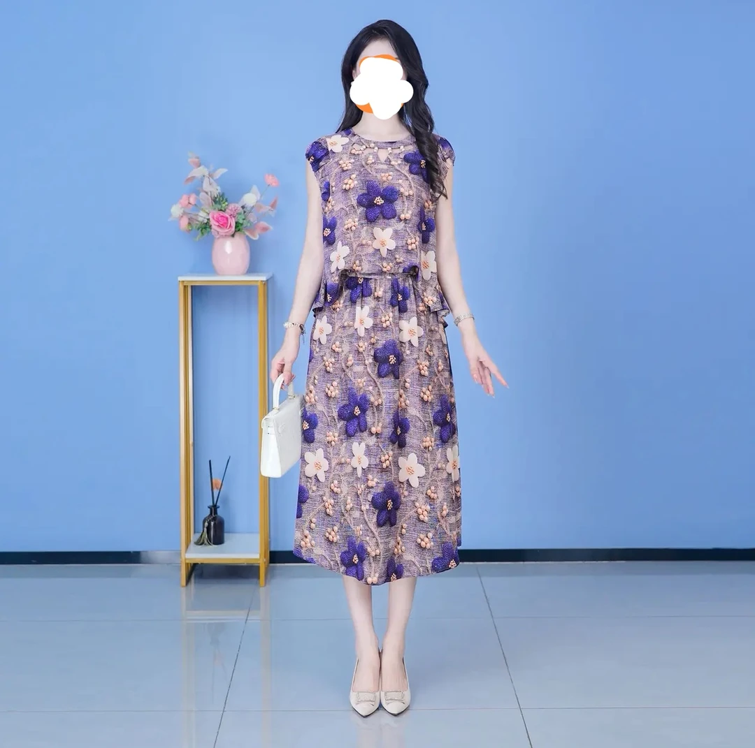 【ST5188】夏季新款套装两件套时尚优雅减龄洋气套装1