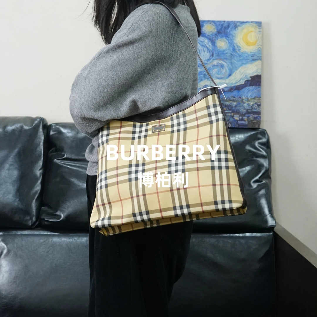 95新 BURBERRY/博柏利 巴宝莉/格纹单肩包/JJ01803827/3827