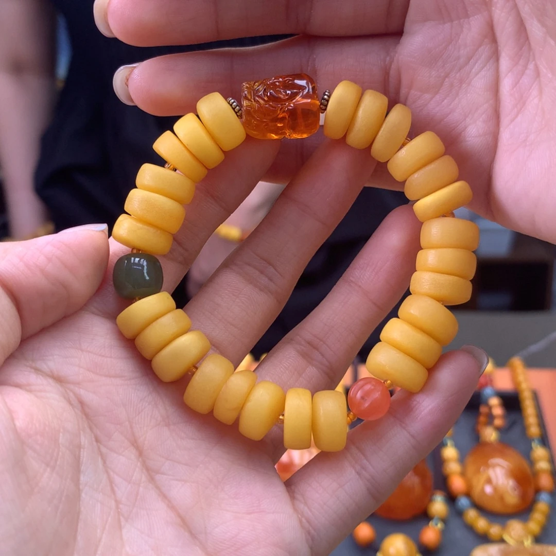未镶嵌蜜蜡手串天然