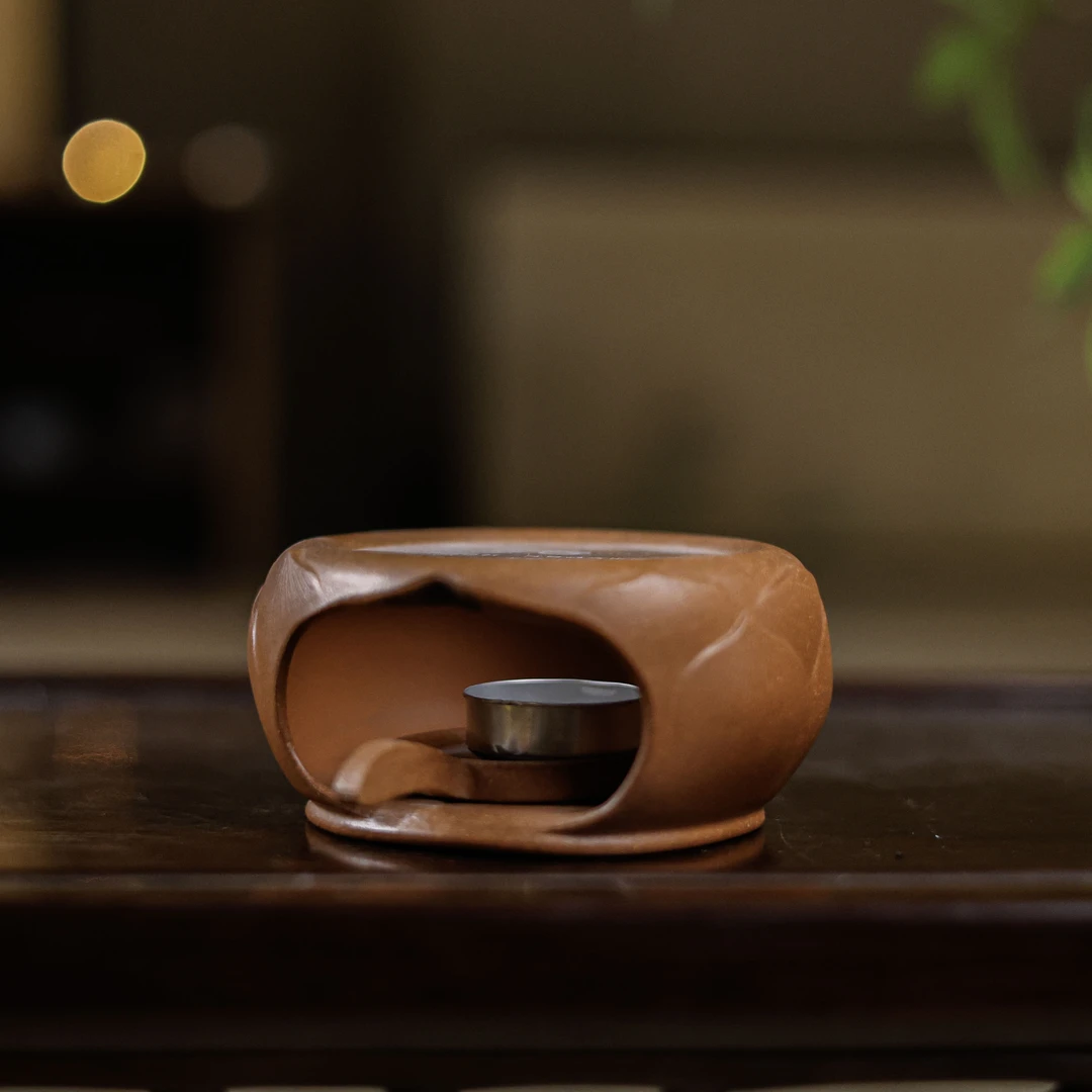 【小田甄陶】金降坡泥,梵莲-温茶炉（窑云S0268）