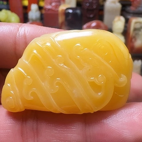 寿山石清***茶寿山掘性石