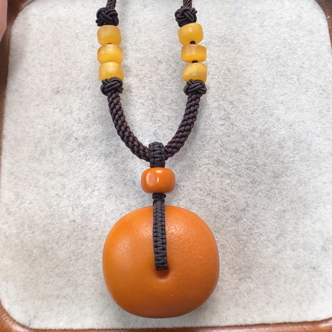 蜜蜡未镶嵌项链吊坠