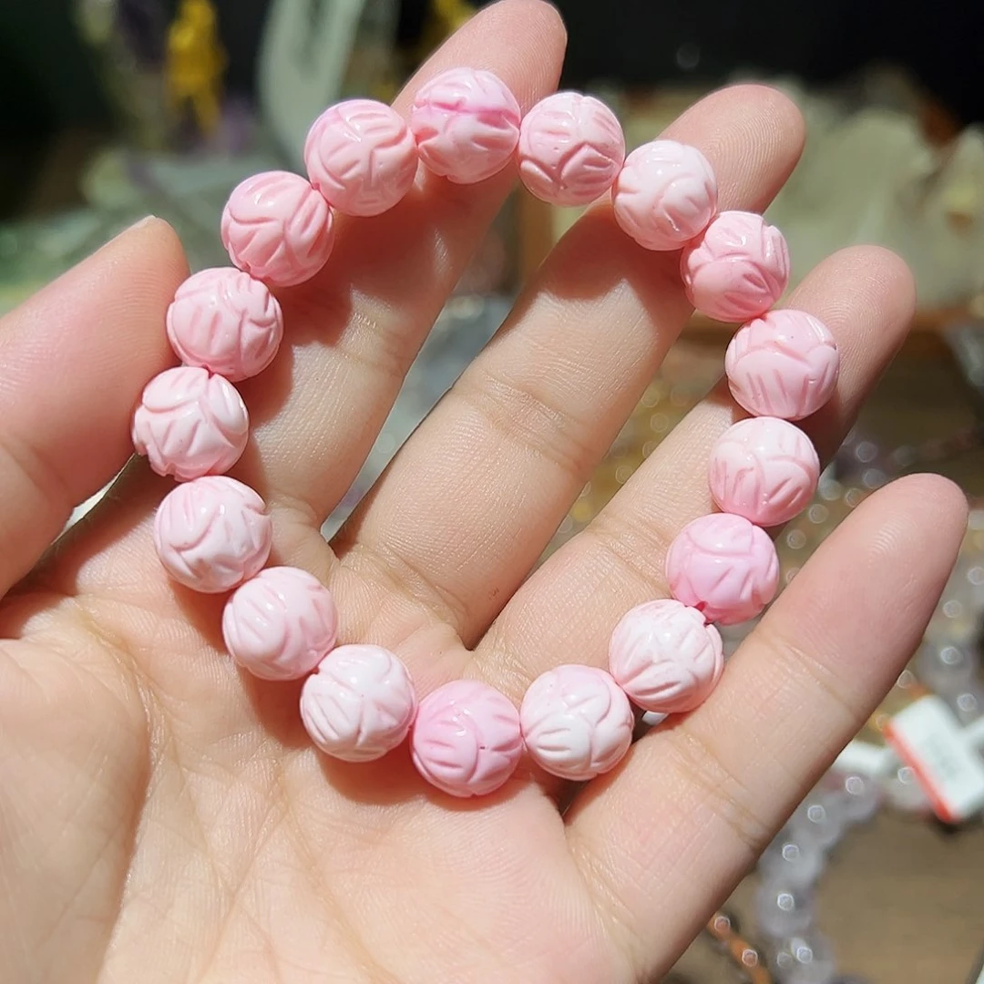 水晶手链未镶嵌粉贝贝手链12号