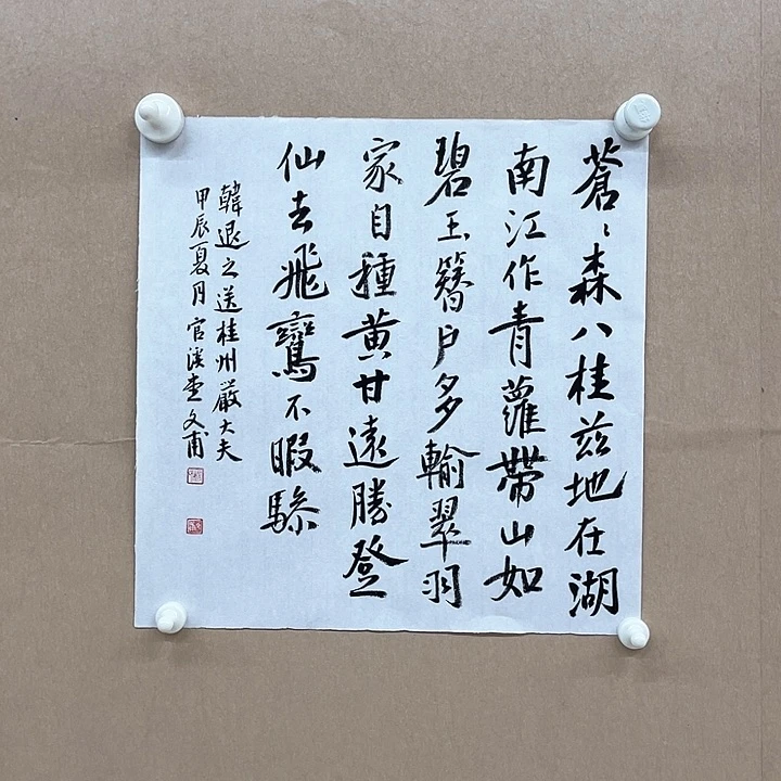 书法杨仁根（字文甫）34*34㎝江西理S