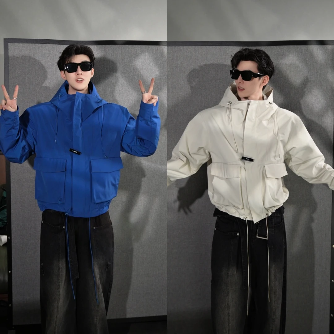 【48小时发货】男士秋季休闲百搭潮流宽松连帽运动户外气质高端外套