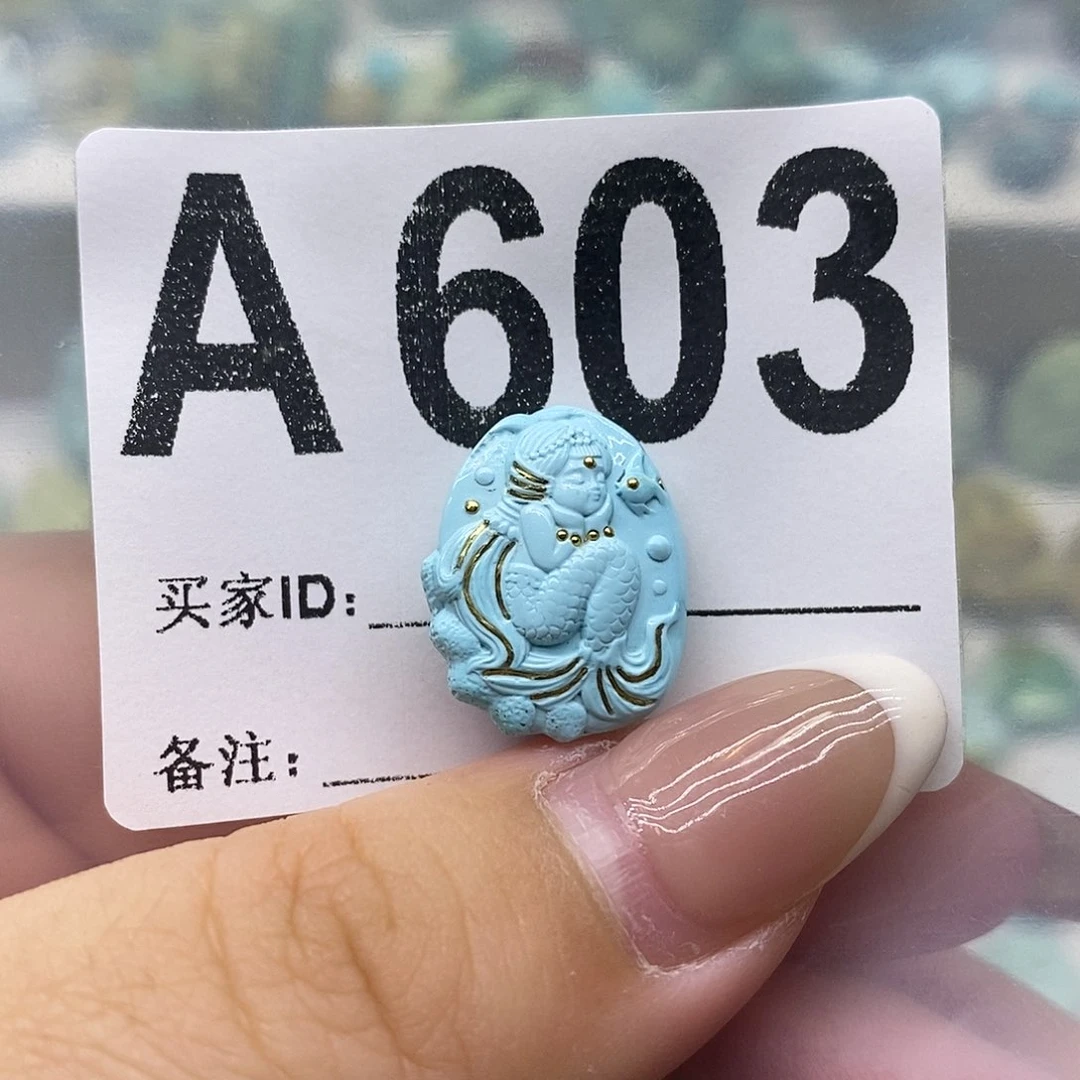 未镶嵌绿松石绿松石配饰定制